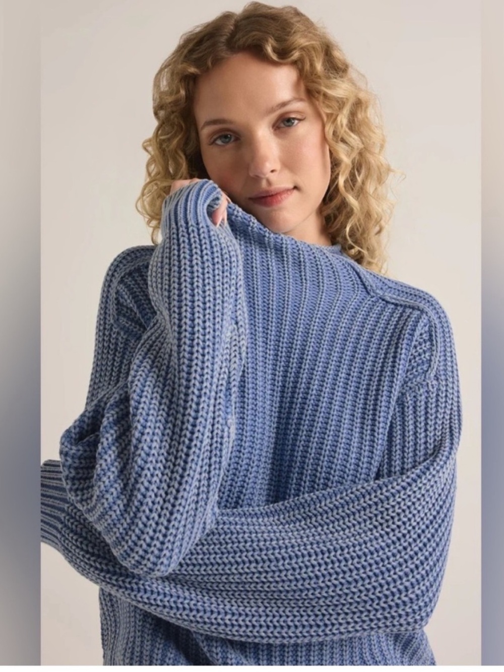 NWT zZ Supply Washed Indigo Blue Carraway sweater